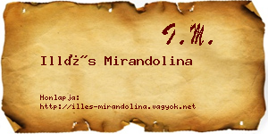 Illés Mirandolina névjegykártya